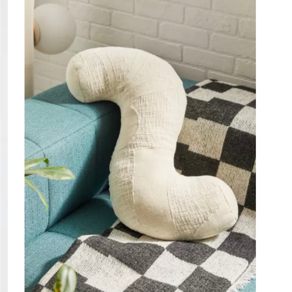 Squiggle Acid Wash Throw Pillow